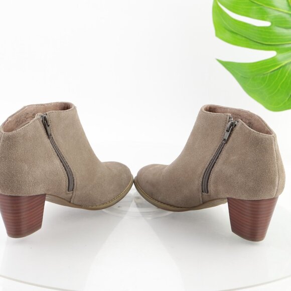 Vionic Womens Faros Boots Size 8 Taupe Suede Fringe Western Block Heel Booties - Picture 6 of 12